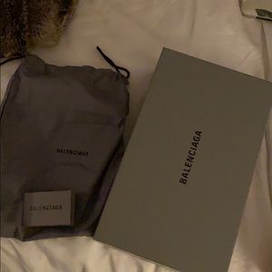 Balenciaga Shoe box, dust bag and card